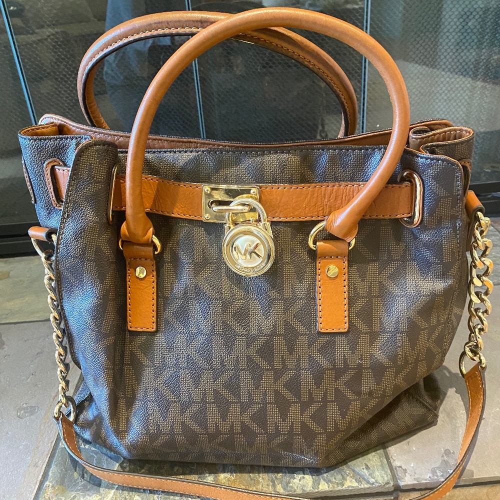 Michael Kors Hamilton Large Satchel Tote Bag